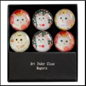 🆕🐈‍⬛AUCTION PRICE👩🏻‍⚖️ ROSY CAT GLASS MAGNETS